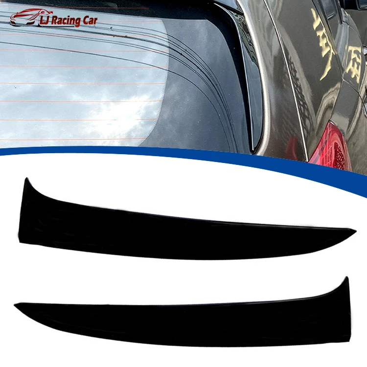 Glossy Black Window Rear Spoiler Side Wing Splitter Trim Cover For Kia Sportage R 2011 2012 2013 2014 2015