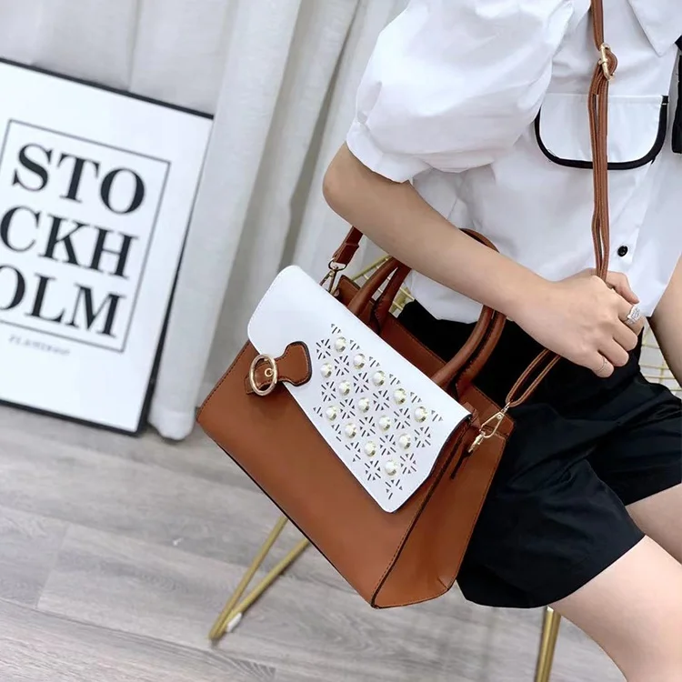 
Hot sale new products 3pcs leather handbag ladies shoulder purse shopping wholesale bags casual women bag pu 