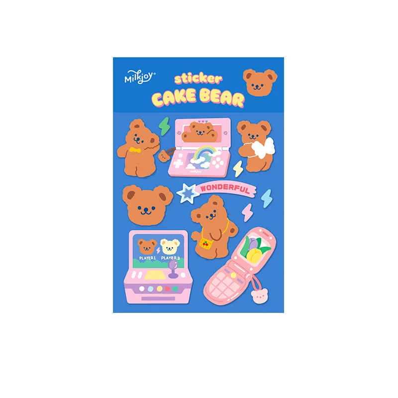  Milkjoy bear removable stickers South Korean DIY traceless computer stick hand account material manufacturers direct