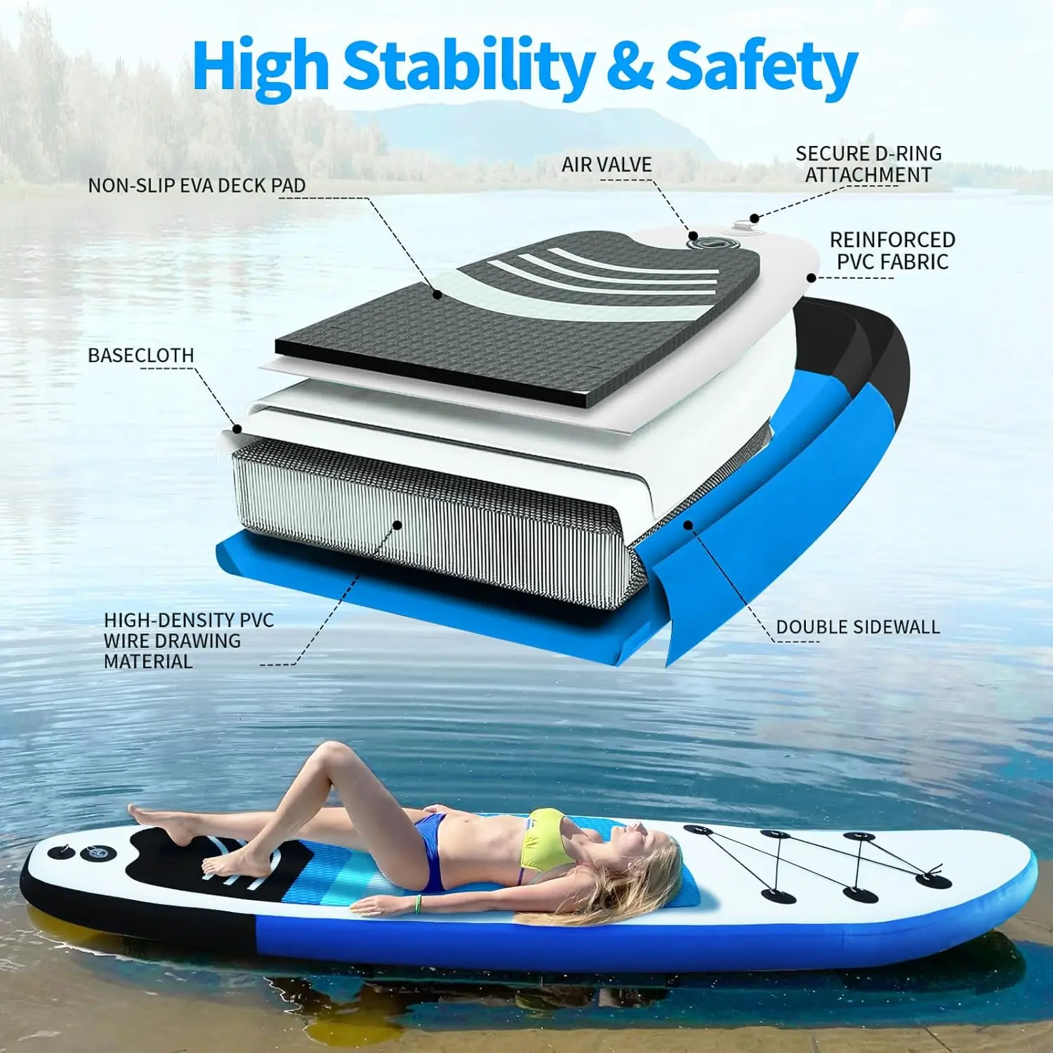 Inflatable Surfboard OEM Portable Paddleboard High SUP Standing kayak Waterplay Paddle Board Surfing Boarding
