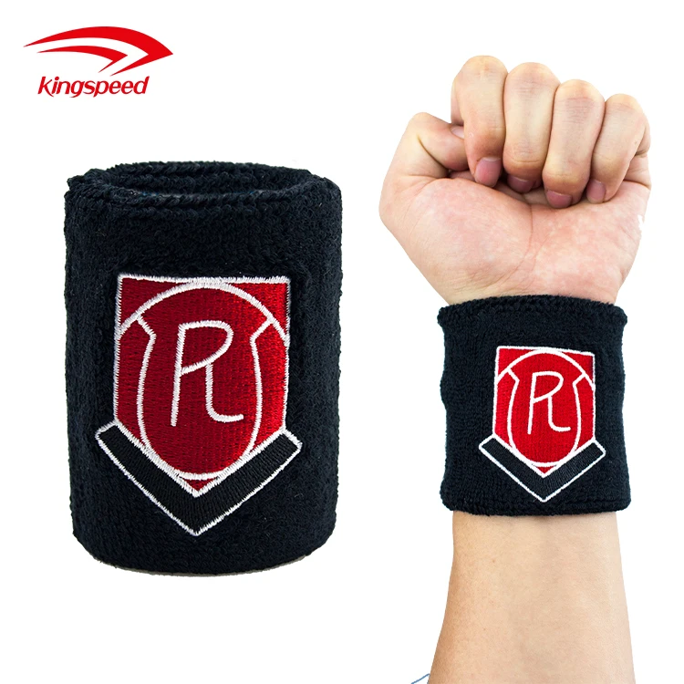 Bulk color wristband sweatband Embroidery wristbands spandex cotton wristband tennis cheap kids sweatbands