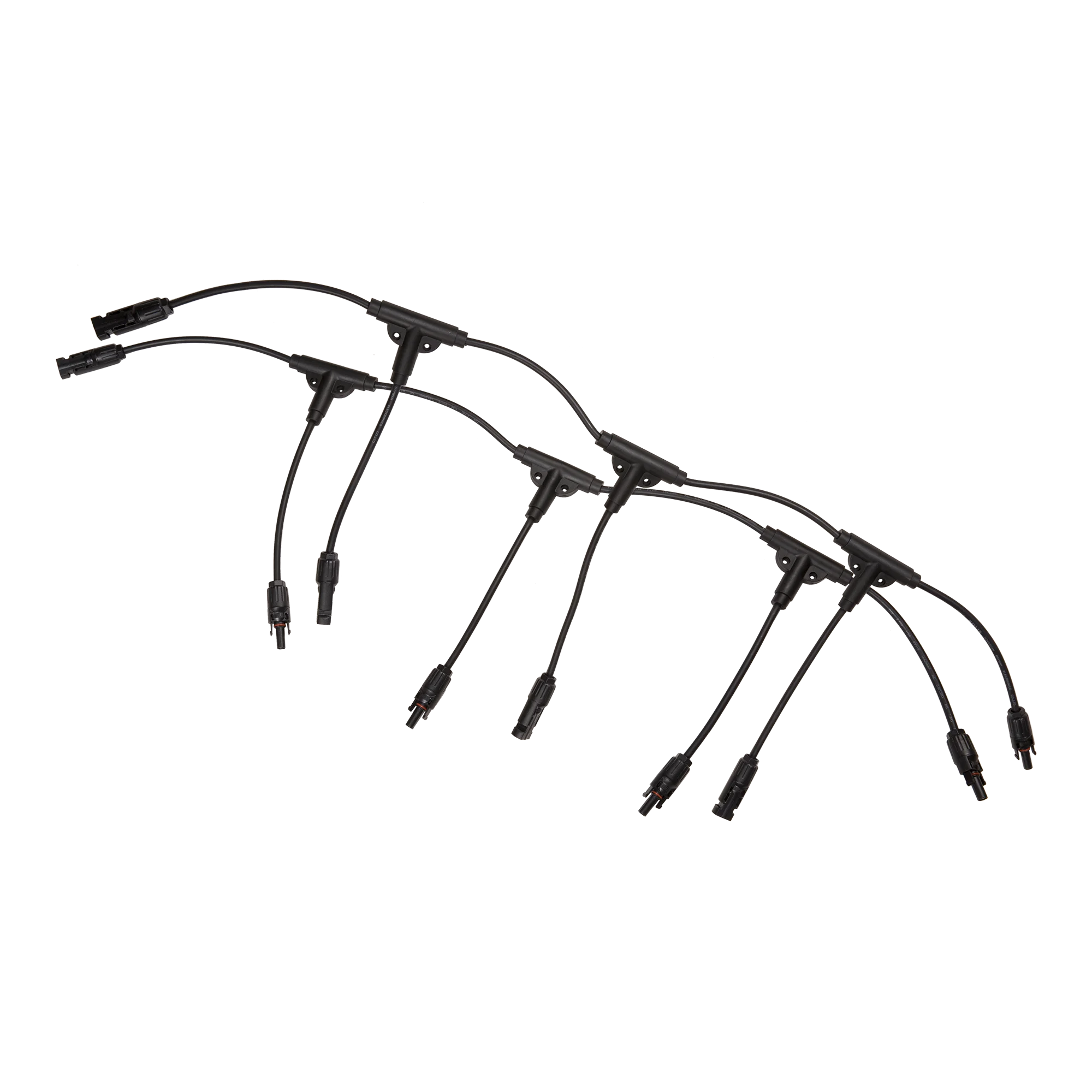 N T 1 T type Photovoltaic MC 4 Solar Panel Branch Cable Connectors1 male to 4 female(M/FFFF) and 1 female to 4 male(F/MMM)
