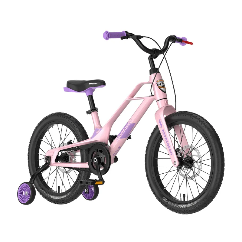 OEM Customized Montasen Design 18 inch Magnesium Kids Children Disc Brake Ride on Bicycle Bike Cycling Sports Single Speed