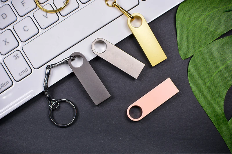 По индивидуальному заказу длинный металлический USB 2 0 цепь для ключей/ручка Usb флэш-накопители 1 Гб 4 ГБ 8 флэш-накопитель 16 оперативной памяти 32 встроенной 128 64 в
