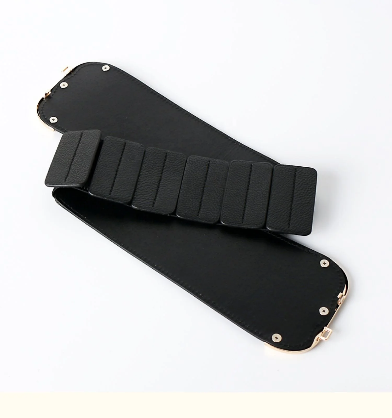 Europe and the United States Simple Elastic Wide Belt Ladies Decorative Waist Genuine Leather Belts