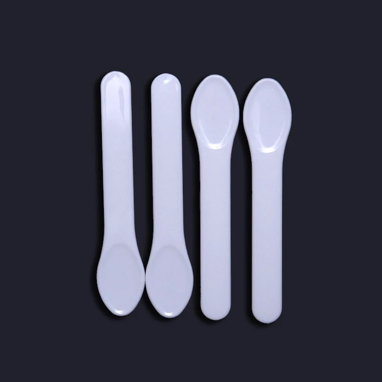 DIY Spoons Mini cream Cosmetic Spatula Scoop Disposable White Plastic Spoon Makeup Maquillage Tools