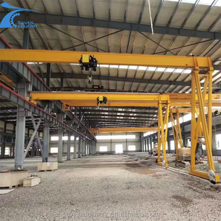 electric hoist lifting capacity 5ton 10ton 16ton single grider semi-portal crane gantry crane