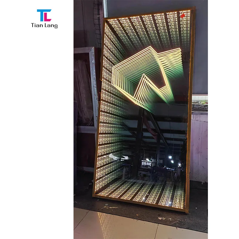 High Quality Cheap OEM ODM Factory Mirror 3D LED Abyss Mirror NEON Abyssal Magic Mirror