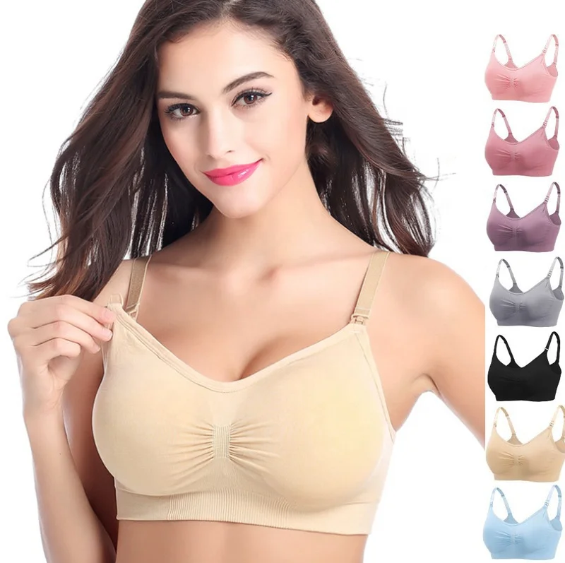 Cheap Seamless Underwear Smooth Full Coverage Bust Lifter Nursing Maternity Bra Breastfeeding