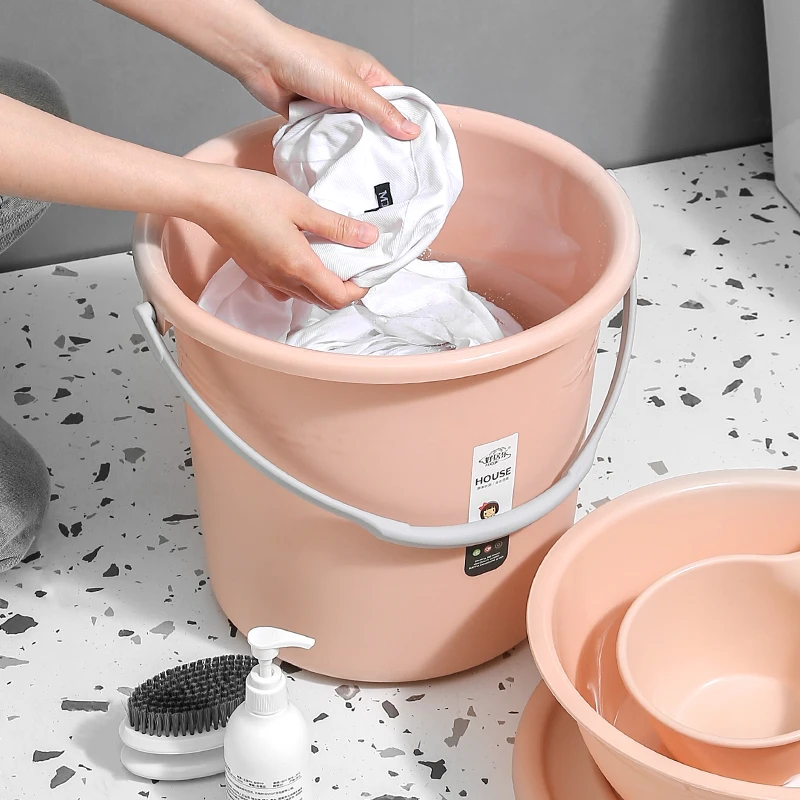 Wholesale cleaning 3-in-1 set clean three pieces portable water bucket wash basin and bailer set for bathroom toilet kitchen