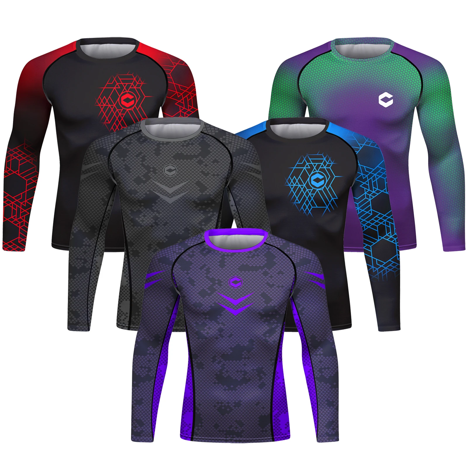 Factory Wholesale High Quality MMA Bjj Fitness Compression Shirt Custom Logo Sublimated Jiu Jitsu Rashguards