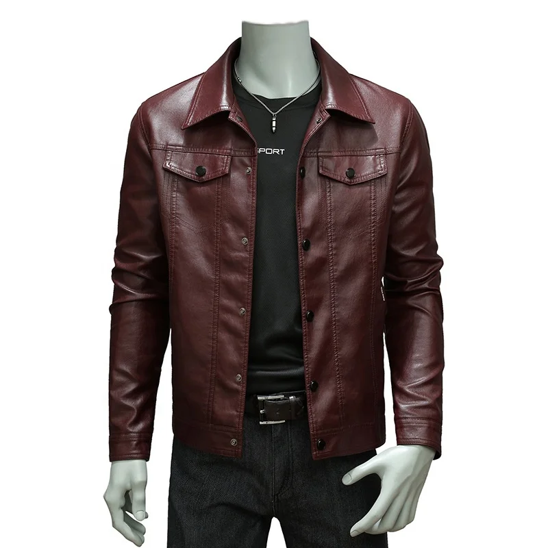 Gingtto New Fashion Wholesale Synthetic Leather Jacket Motorcycle Custom Pu Leather Jacket For Men