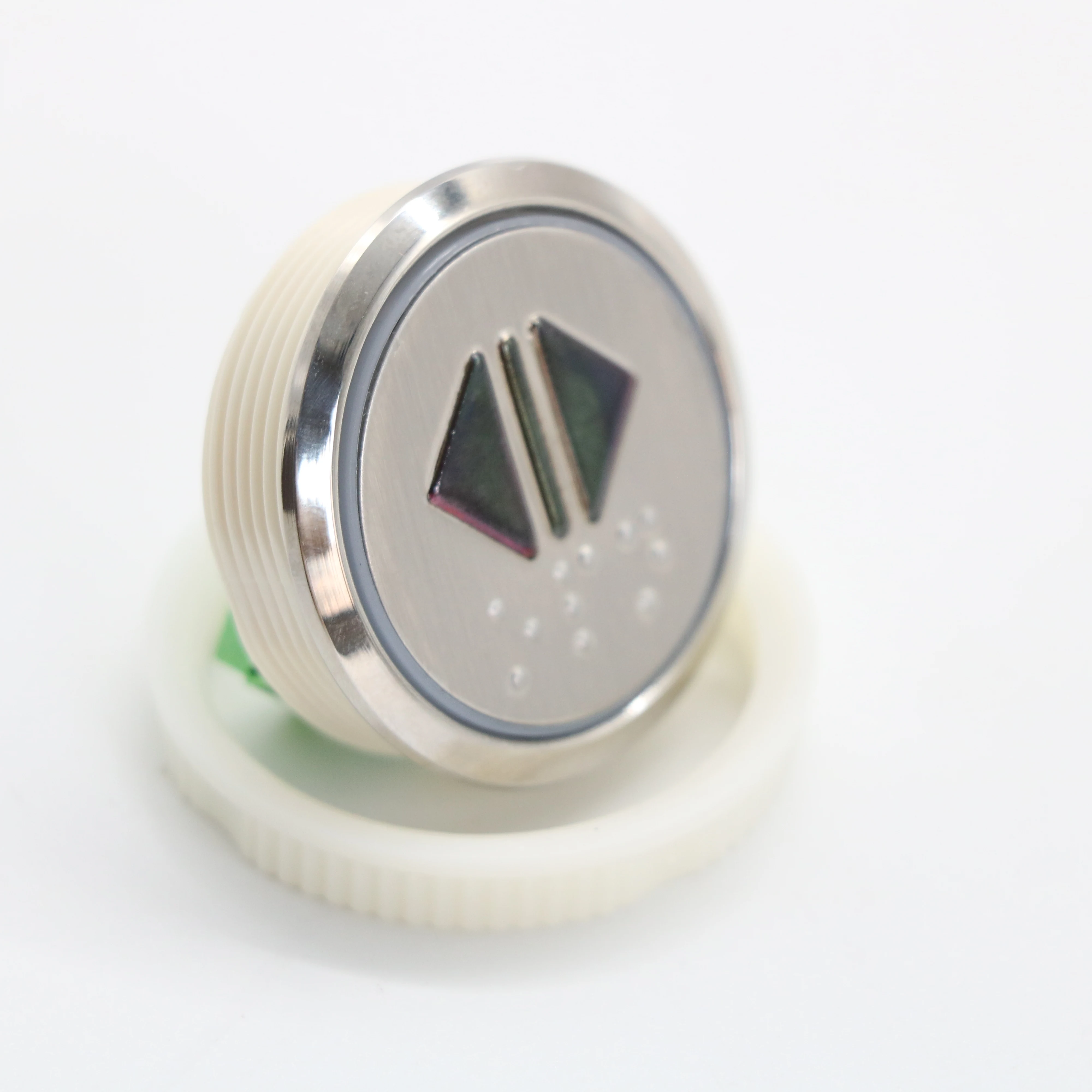 35.2mm Round DC24V SUS Panel Plastic Frame Elevator Call Button Lift Push for Parts