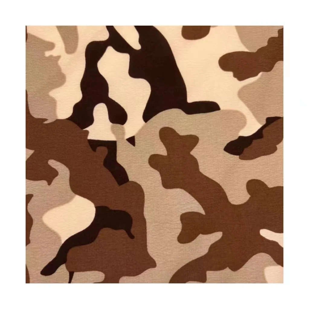 Wholesale cheap waterproof woven 55 viscose 45 cotton stretch camouflage print fabric