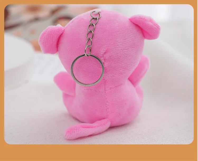S664 Pink Panther plush pendant Naughty Panther plush keychain action figure plush toy mini stuffed doll pendant