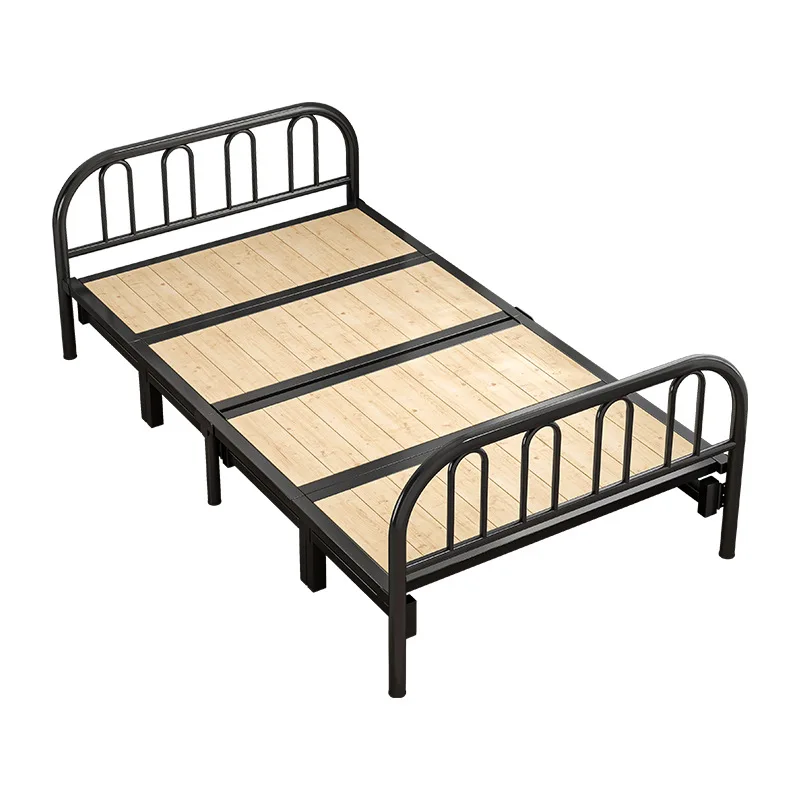 Складная металлическая одноместная компактная портативная кровать для кемпинга