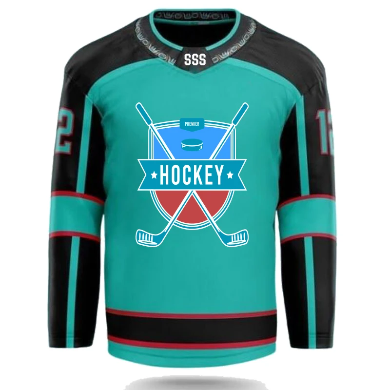 High Quality Tampa  Florida Panthers Your Own Logo Blue Yellow Hombre Wholesale Customized Ice Hockey Jersey