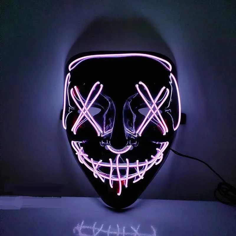 Were Wolf Smile вечерние Rave светодио дный светильник вверх лицо светится в Dork клоун накидка и Хэллоуин 2021