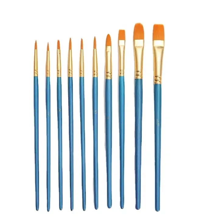 3/6/10/12pcs acrylic painting oil watercolor drawing brush sets