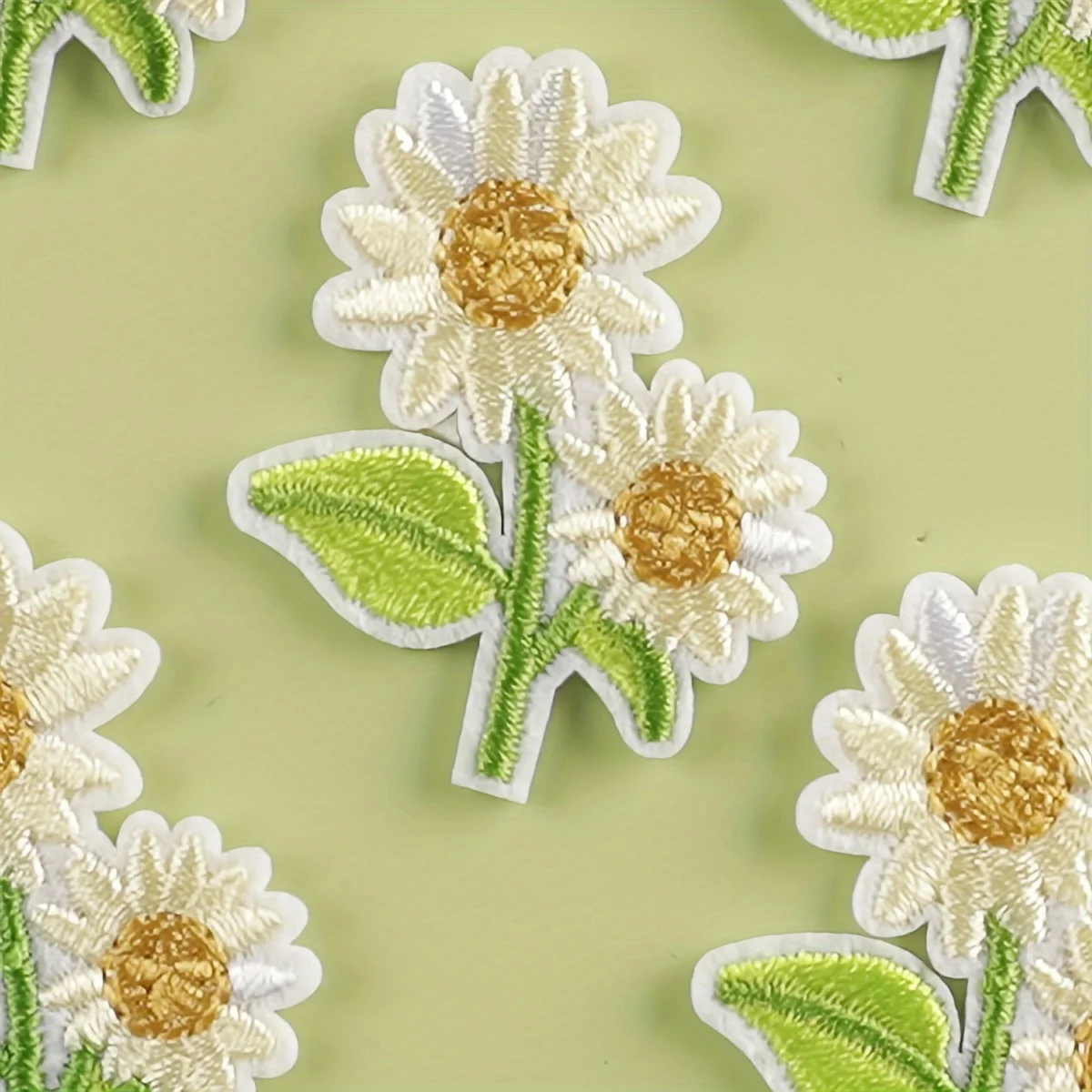 ECO Wholesale Logo Embroidered Flower Bouquet Embroidery Iron On Applique Patch