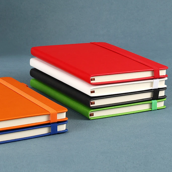 Оптовый заказной логотип A5 ноутбук с эластичным ремешком держатель ручки Pu блокнот напечатанный логотип Дневник Блокнот Книга PU кожаный блокнот