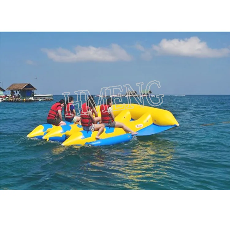 PVC Tarpaulin Airtight Air Sealing Inflatable Flying Fish Banana Boat Water Games For Sale inflatable fishing boats