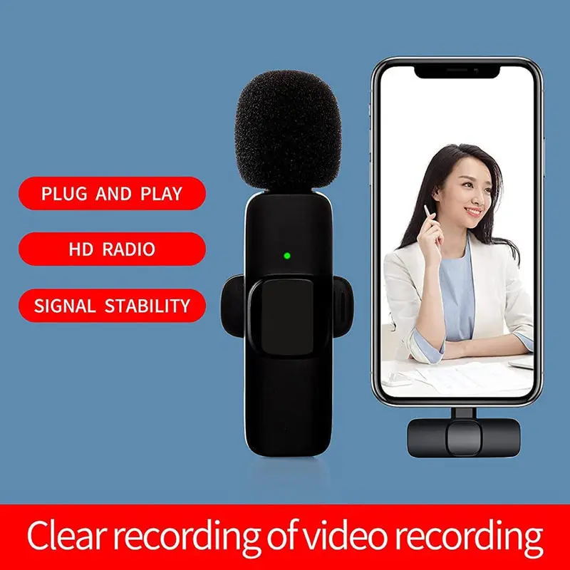 Popular Design Digital Wireless System Portable Microphone For Mobile Phone Professional Lapel Mic