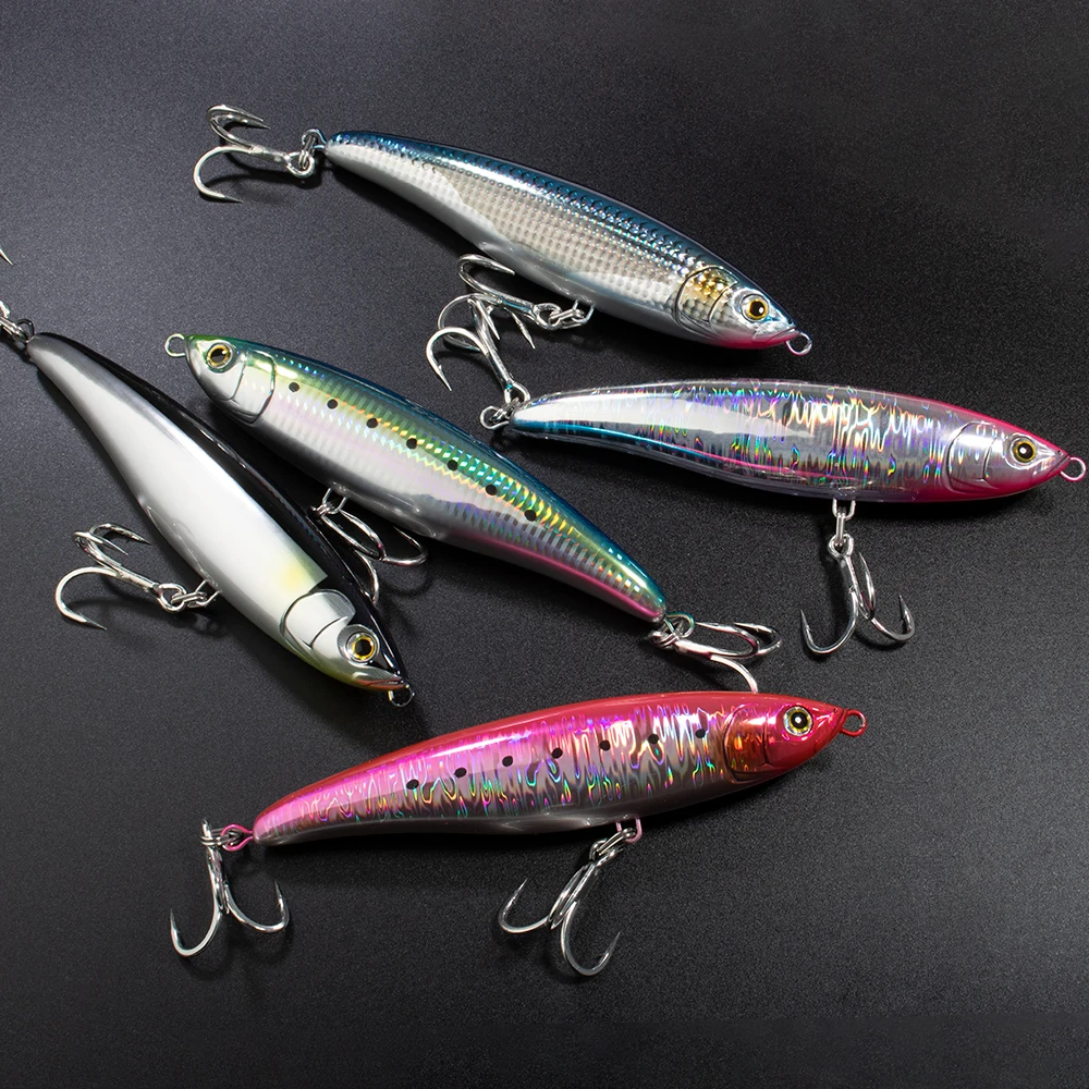 Jigging pro 75g 180mm Simulation Plastic Fishing Pencil Lure For Saltwater Floating Hard Stickbait Lure Artificial Bait