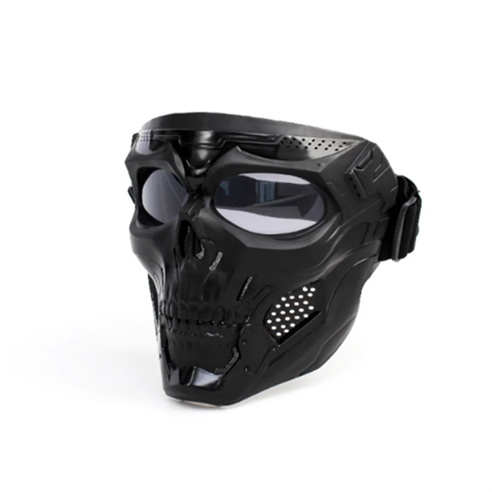 Outdoor Cosplay Tactical Paintball Scary Skeleton Face-Mask Protective Games  Full Eye Protective