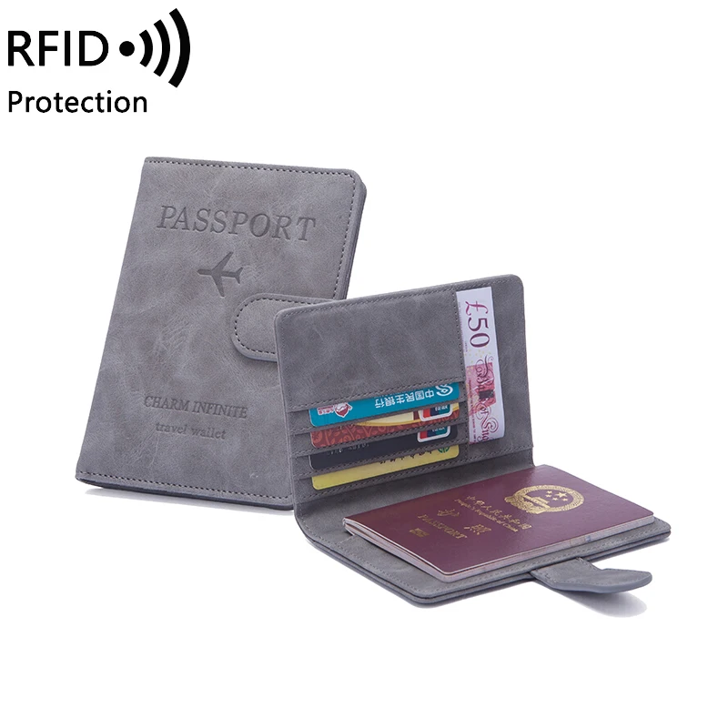 MIYIN Hot new products passport cover fashion simple business card holder portable travel lady ultra-thin RFID passport holder