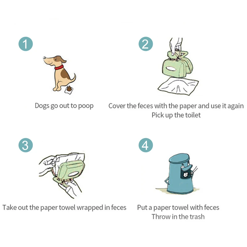 2023 Pet Outdoor Cleaning Tool Pet Poop Picker Plastic Folding Dog Pooper Scooper With Bags