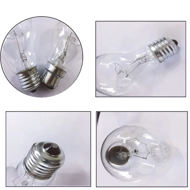 A55 A58 A60 A70 40w 60w 75w 100w 150w 200w 110v 220v E27 B22 iron aluminum base incandescent clear bulbs