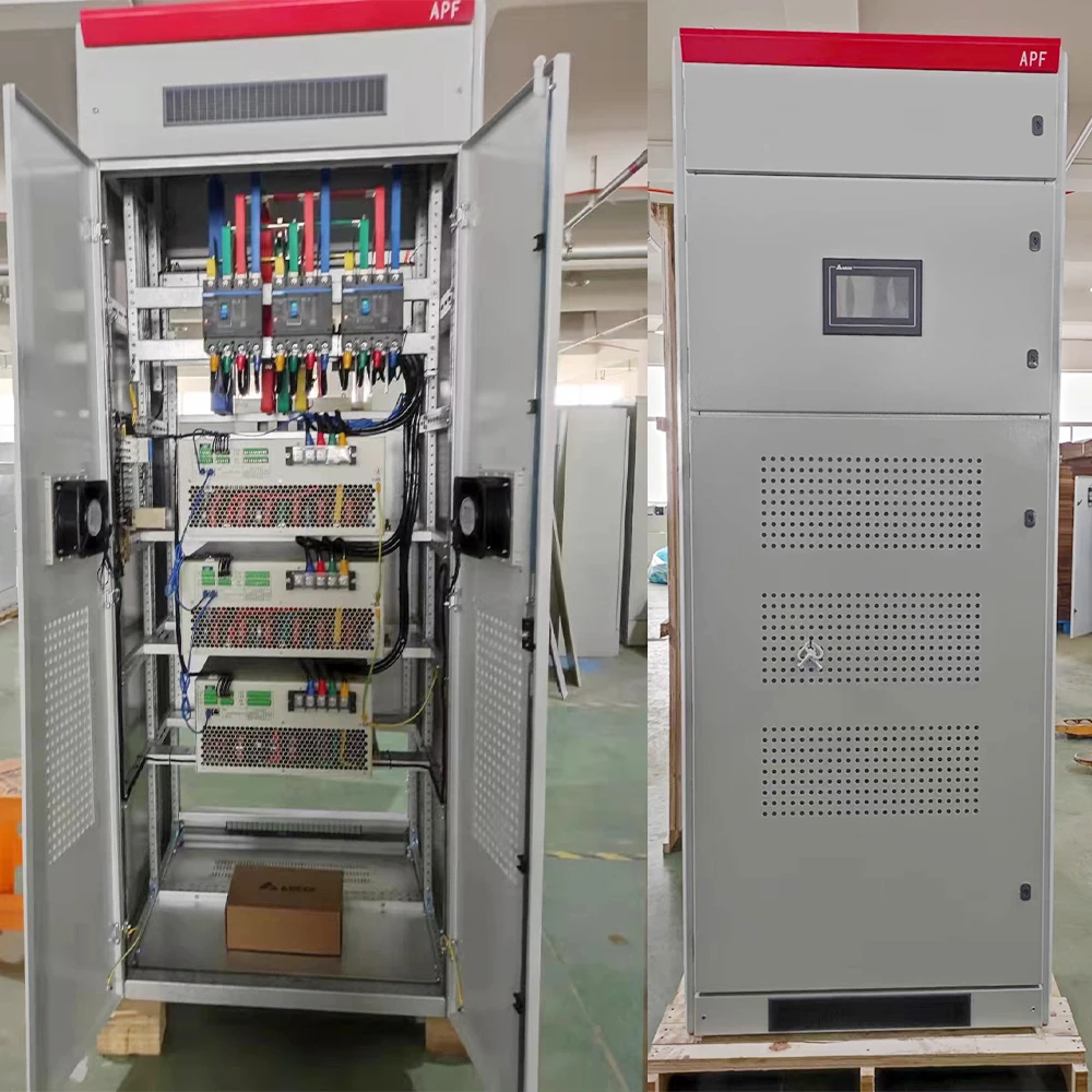 LV APFC Three Phase  Four Line Automatic Power Factor Correction Device Active Harmonic Filter Panel