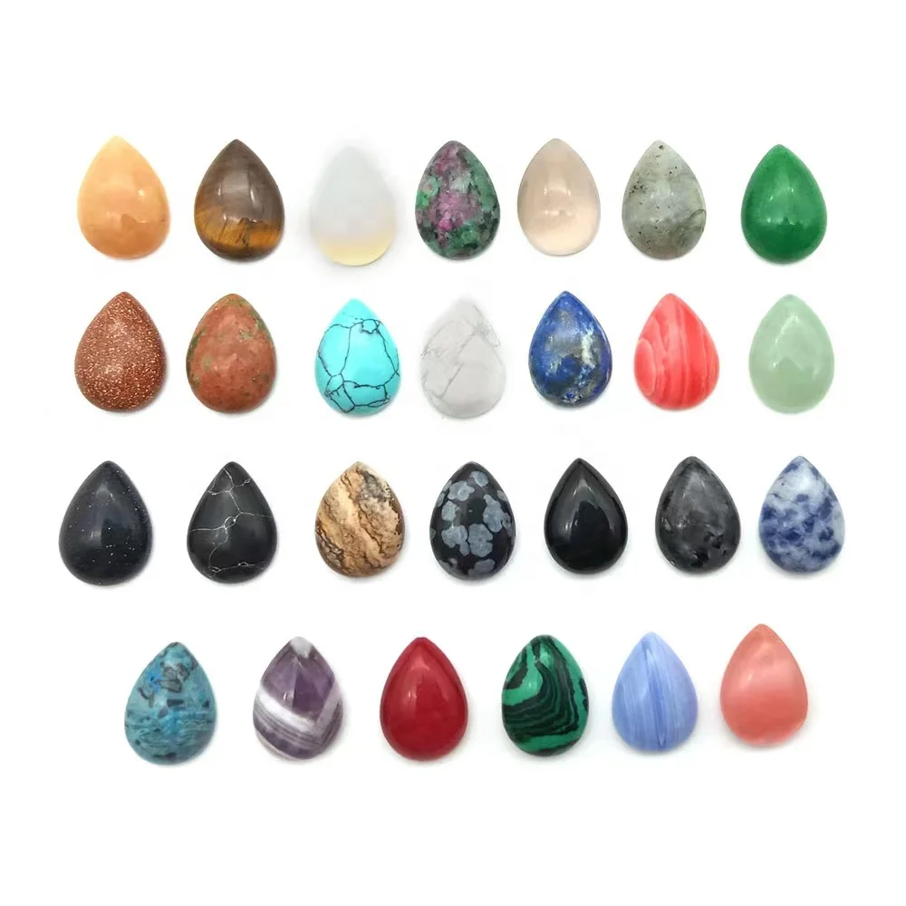 Natural Healing Stone Water Tear Drop Pendants