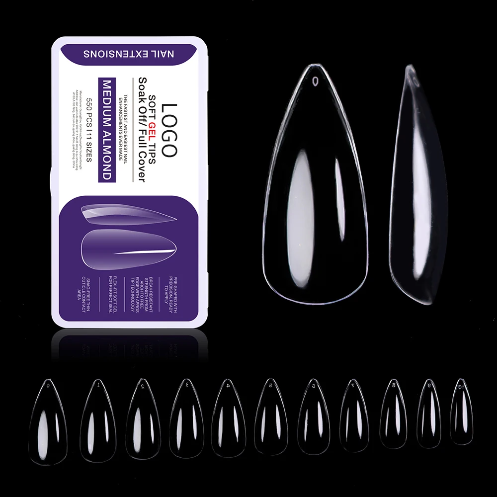 Gel x Nails Gel Tips Nail Tips Full Cover 500Pcs Extension Gel Kit  Set Artificial Acrylic Products Custom