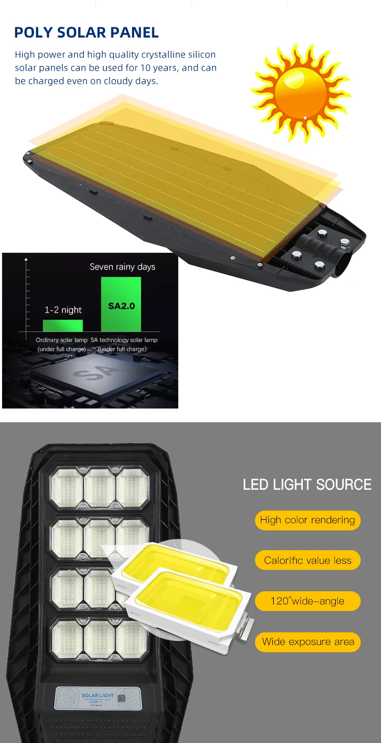 Hot Selling Highway Smd Waterproof IP65 100w 200w 300w Integrated All In One Solar Led Street Light