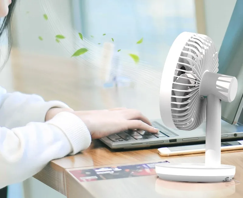 Energy 6 Inch  Tebal Fan Solar Desk Fan OEM Motor Acid Power Battery Cooler Fan