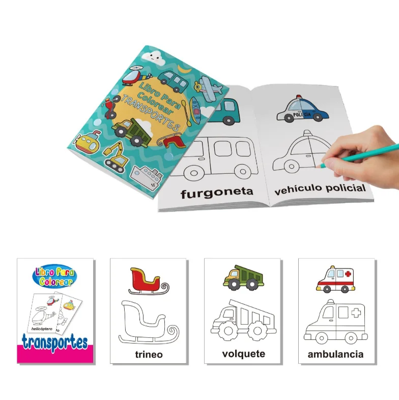 Customized Spanish Version Coloring Books Educational Drawing Painting Books Printing