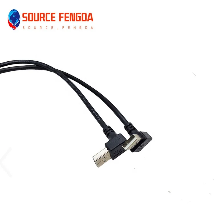dual USB 2.0  extension cable angle male to female Flush Mount Socket Extension car aux usb data cable