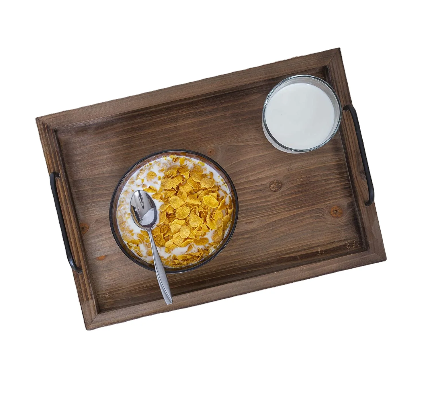 
Nesting Wooden Board with Metal Handles | Stylish Farmhouse Decor Serving Platters 