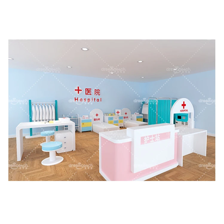 Children Hospital Theme Pretend Doctor Nurse Game Soft Indoor Playground Equipment Role Play House