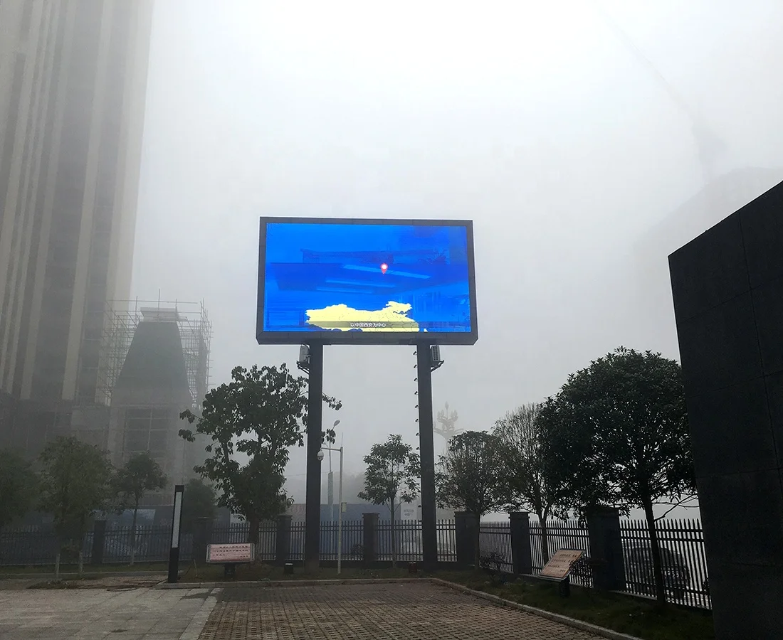 Outdoor 4m x 2m LED Outdoor Advertising Column Mounted P8 Outdoor LED Display