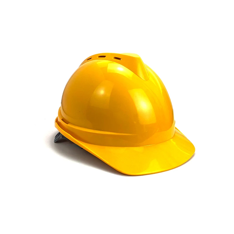 SATA V-Top ABS Standard Safety Helmet Wide Brim HDPE Head Protection Construction Industry Yellow TF0202Y30mm Universal Slot