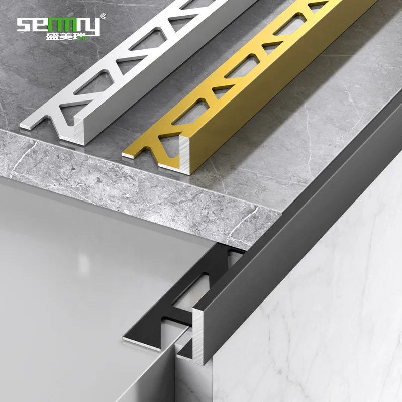 Aluminum tile profile Floor Decorative Wholesale Edge Aluminum Tile Profile Trim Corner