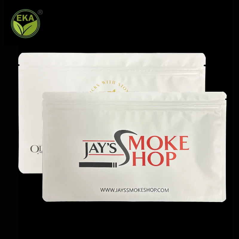 custom cigar bags zip lock aluminum foil bag amber leaf tobacco pouch edible smoking Mylar bag