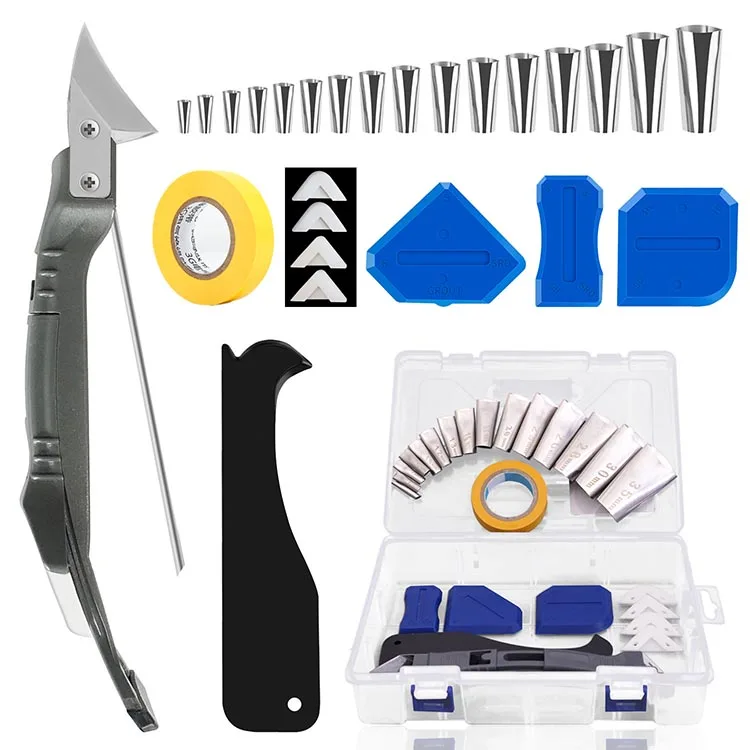 26 PCS set of Caulking tools 5 in 1 metal spatula seaming scraper seams sealant treatment For the Kitchen and Bathroom