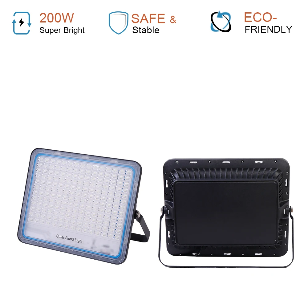 LAP Outdoor Camping Warning Lights Spotlights Rechargeable 40w 60w 100w 200w 300w Solar Led Flood Work Light