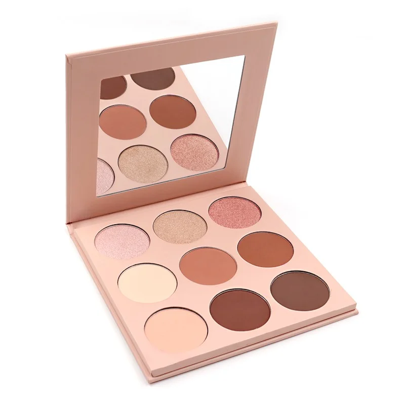 2024 hot sale Eye Shadow Cosmetic Box Eyeshadow Palette Matte Bronzer Concealer Contour Palette Pressed Powder Box with Mirror