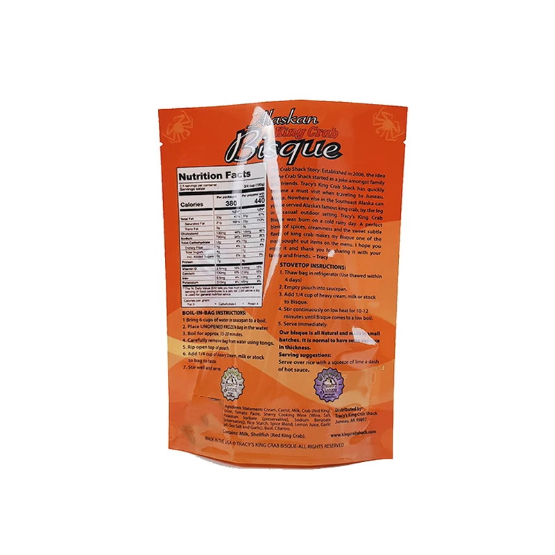 High Temperature Plastic Sauce Food Packaging Zipper Stand Up Moi Moi Steaming Cooking Pouches Bags retort pouch packaging