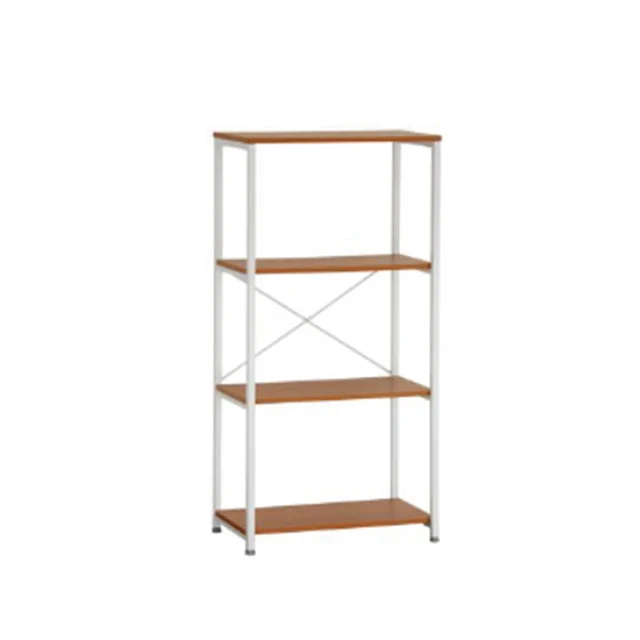 Modern Style Design Metal Wooden Bookcase, modern white metal rack wooden book shelf
